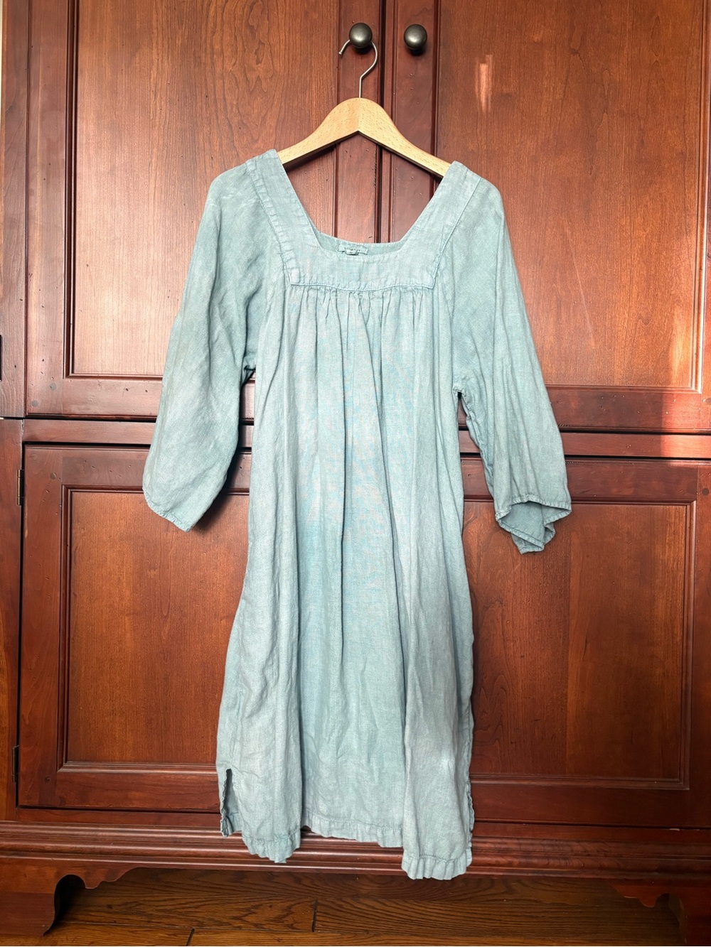 Suunday faded teal dress